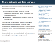 Tablet Screenshot of neuralnetworksanddeeplearning.com